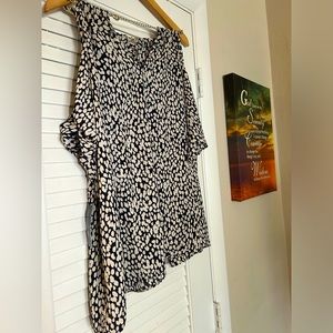 Beige and Black top from INC.